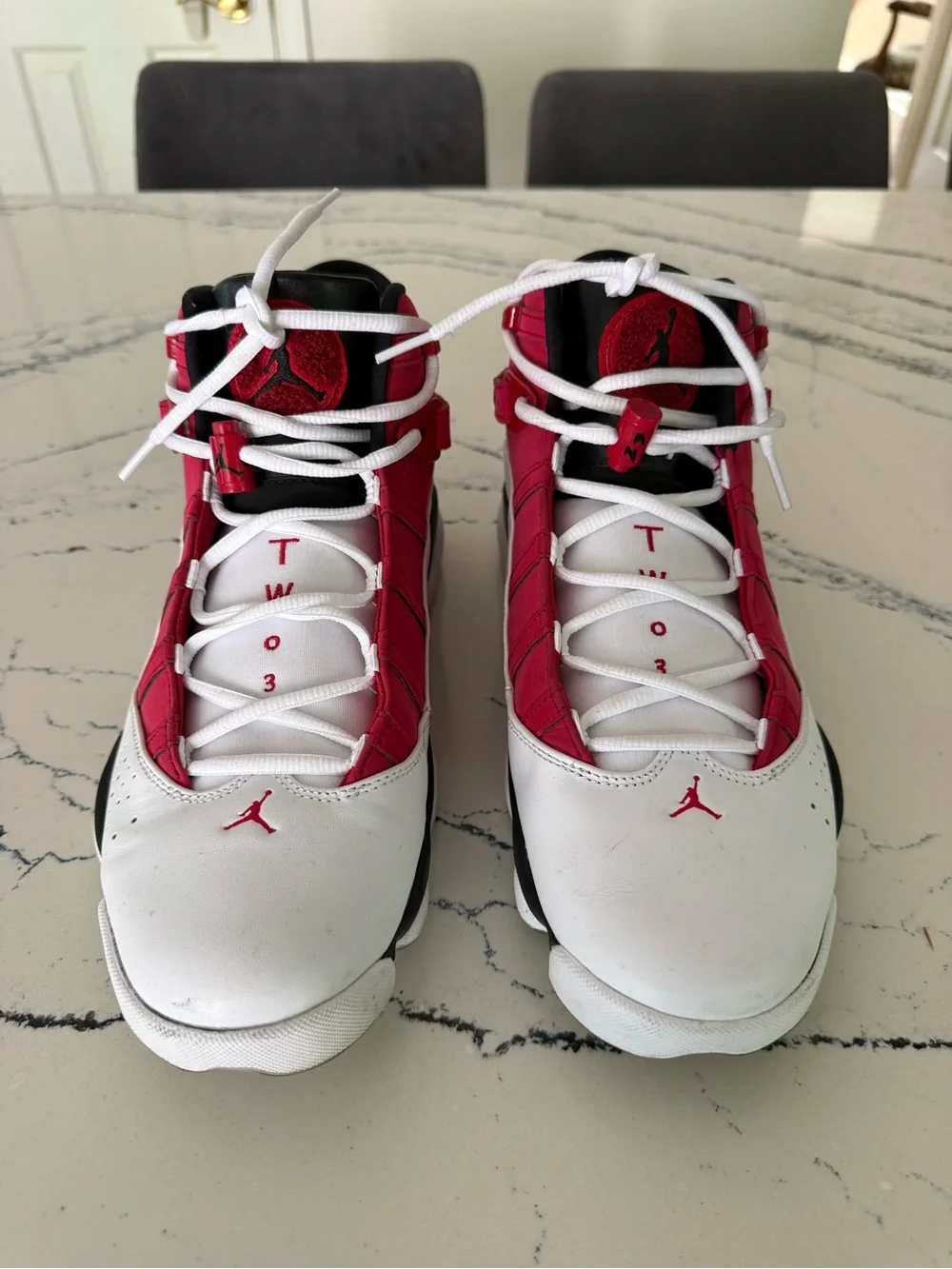 Nike Air Jordan Red White Black Basketball Shoes - Men's 11 Size